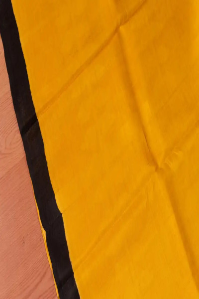 Hand Painted Black and Yellow Colour saree-3 -Ramdhanu Ethnic