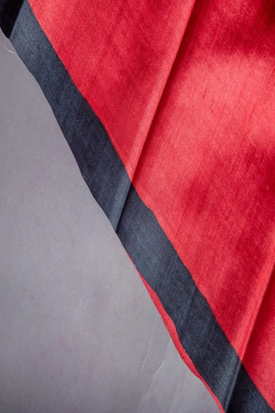 Handloom Tussar Silk Saree in Vibrant Black and Red Combination-3 -Ramdhanu Ethnic