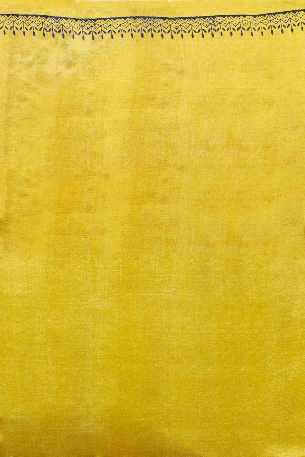 Traditional Block Printed Lemon Yellow Silk Saree-3 -Ramdhanu Ethnic
