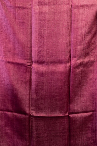 Rust Colour Block Printed Tussar Silk Saree-3 -Ramdhanu Ethnic