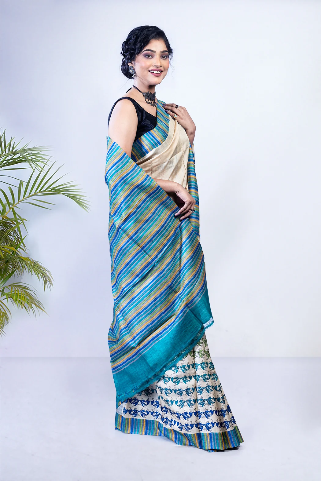 Buy this classic off-white saree-2 -Ramdhanu Ethnic