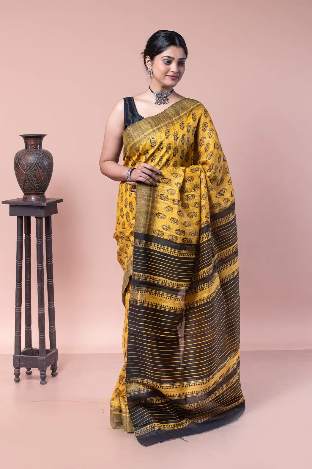 Budget-friendly Ghicha Silk Saree for occasion wear-1 -Ramdhanu Ethnic