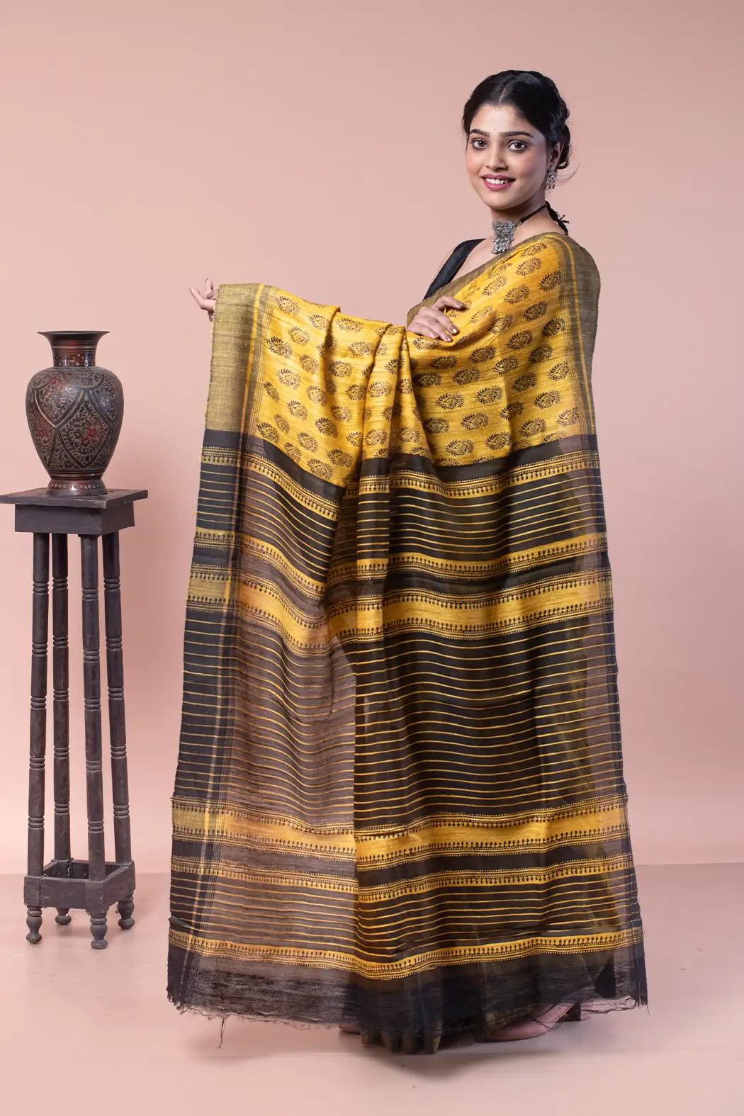 Budget-friendly Ghicha Silk Saree for occasion wear-2 -Ramdhanu Ethnic