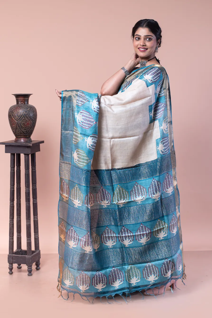 Buy this beautiful zari border saree at an affordable price-2 -Ramdhanu Ethnic