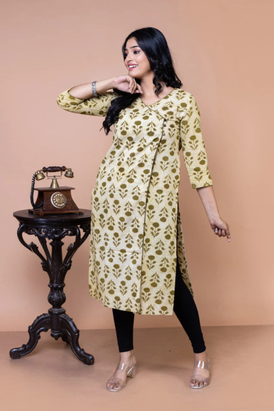 Bagru Block printed Cotton Kurta-2 -Ramdhanu