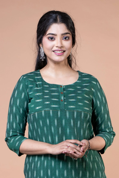 Green Kurta for Women-2 -Ramdhanu