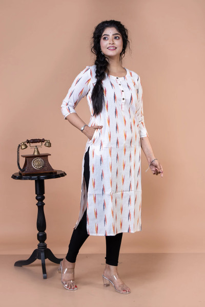 White Kurta For Women-1 -Ramdhanu