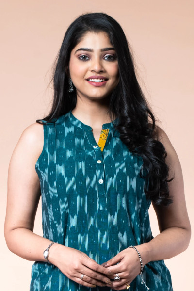 Green Sleeveless Kurta-3 -Ramdhanu