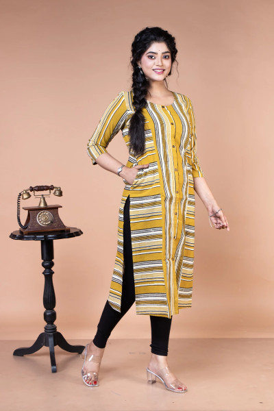 Yellow Kurta for Women-1 -Ramdhanu