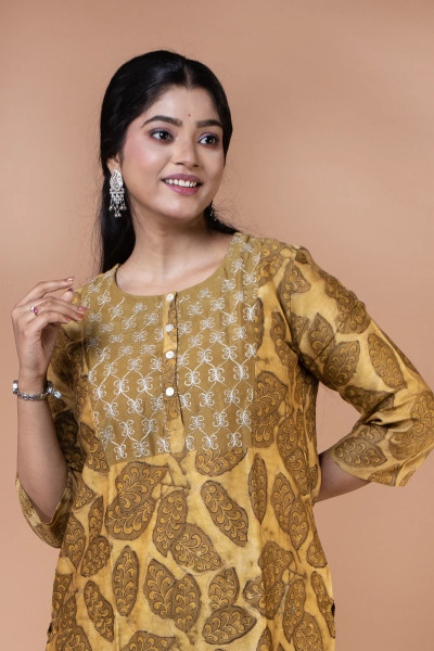 Printed Chanderi Kurta-2 -Ramdhanu