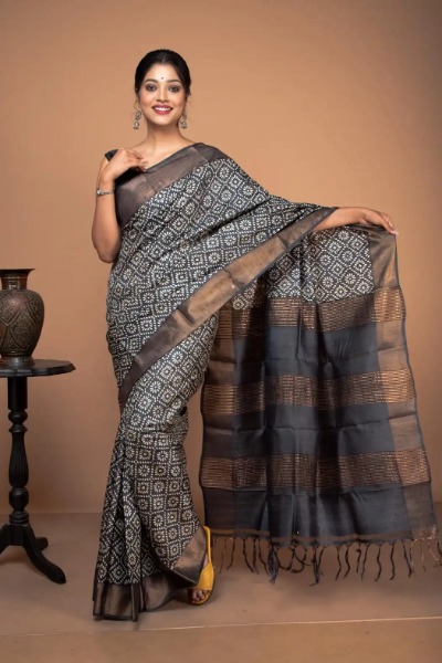 Women's Black Crepe Sarees Collection at Soch India