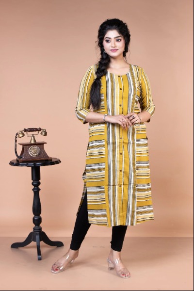 Yellow Kurta for Women -Ramdhanu