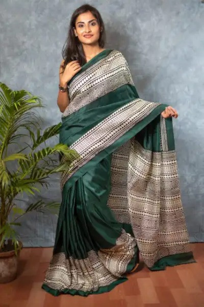Buy this Latest soft silk saree Hand crafted with love -Ramdhanu Ethnic