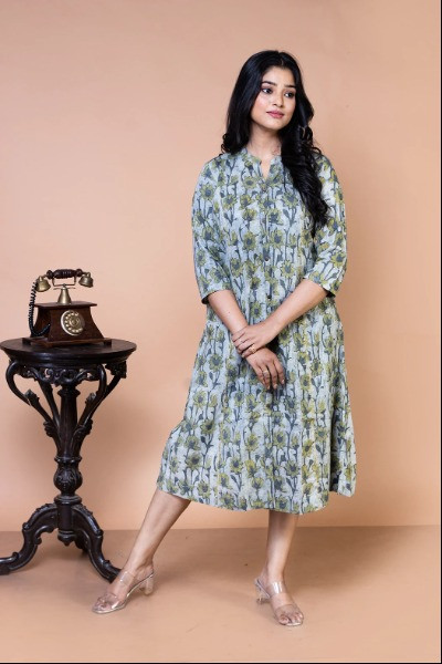 Indigo Ajrak Dress -Ramdhanu