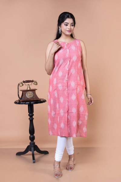 Pink Sleeveless Kurta -Ramdhanu