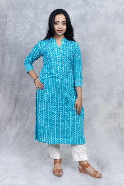 Firoza Printed Kurta -Ramdhanu