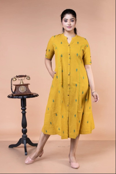 Yellow Cotton Dress -Ramdhanu