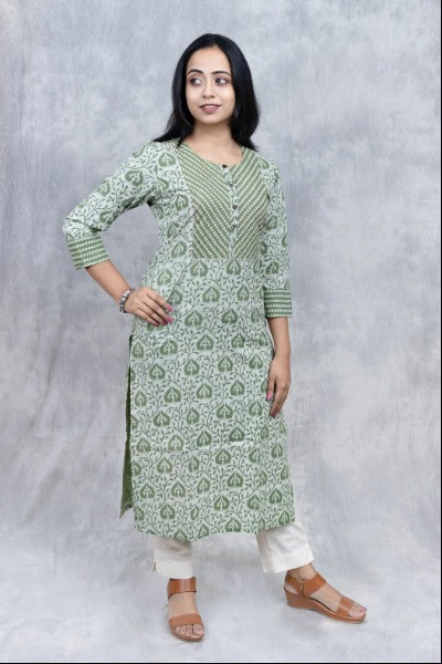 Mehendi Green Kurta -Ramdhanu