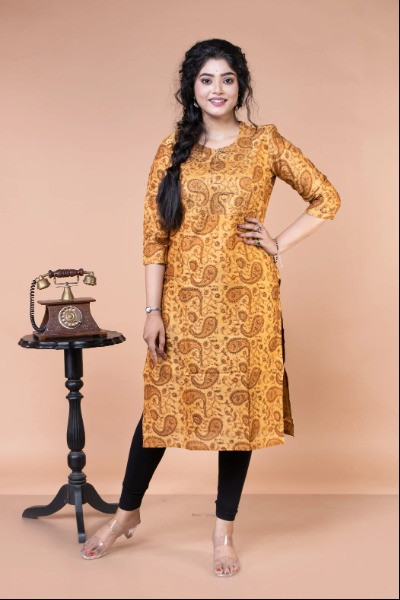 Brown Chanderi Silk Kurta -Ramdhanu