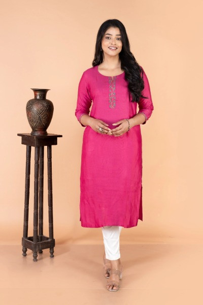 Pink Cotton Silk Kurta -Ramdhanu