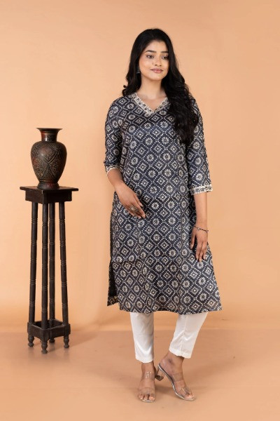 Black Tussar Silk Kurta -Ramdhanu