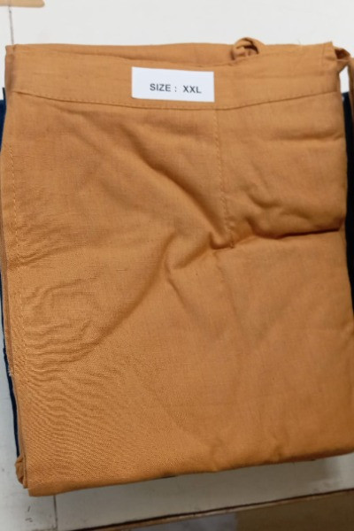 Mustard Yellow Cotton Flex Trouser -Ramdhanu