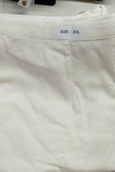 White Cotton Flex Trouser -Ramdhanu