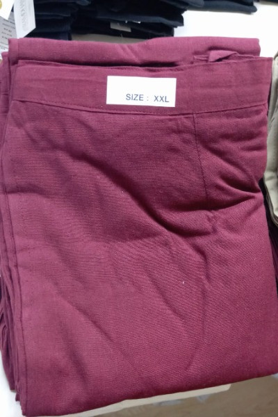 Maroon Cotton Flex Trouser -Ramdhanu