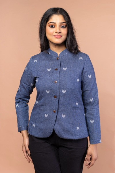 Indigo Full Sleeves Jacket -Ramdhanu