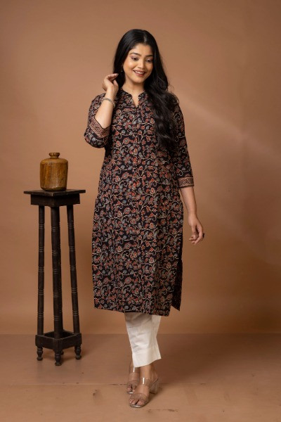 Hand Block Printed Ajrak Kurta -Ramdhanu