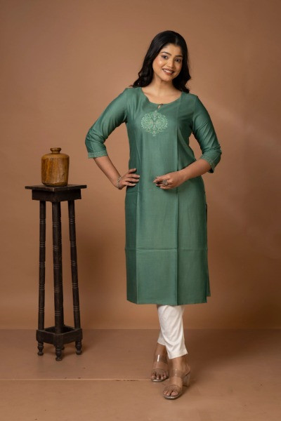 Sab Green Cotton Silk Kurta -Ramdhanu